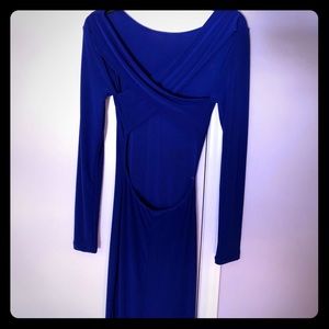 Open back floor length dress